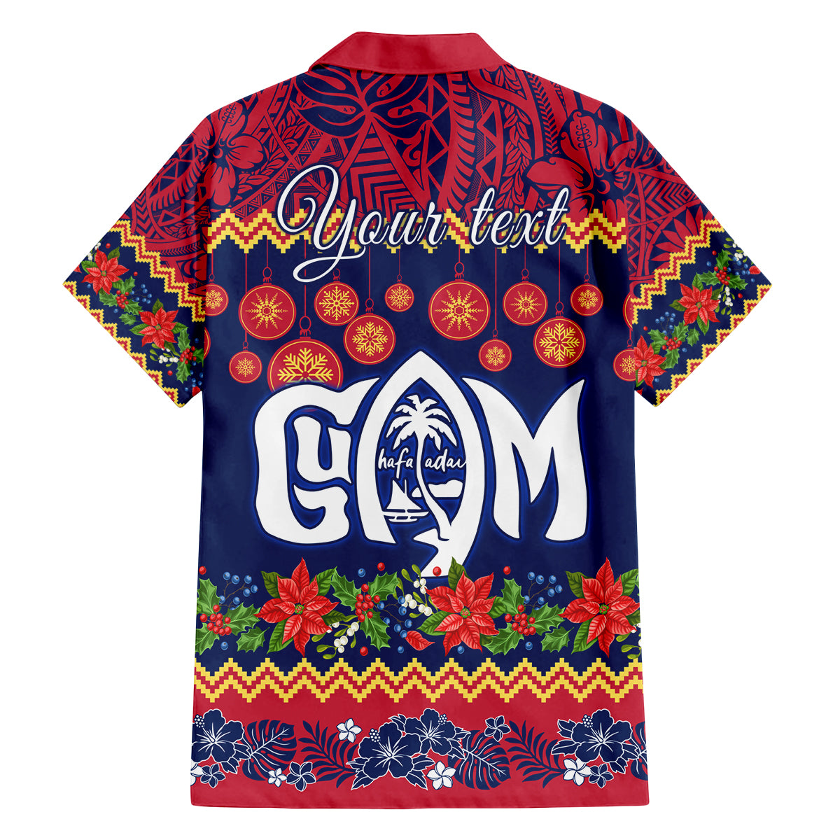 Personalised Guam Christmas Family Matching Tank Maxi Dress and Hawaiian Shirt Felis Pusgua Santa Beach Polynesian Pattern LT9 - Polynesian Pride