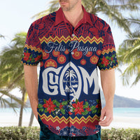 Personalised Guam Christmas Hawaiian Shirt Felis Pusgua Santa Beach Polynesian Pattern LT9 - Polynesian Pride