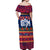 Personalised Guam Christmas Off Shoulder Maxi Dress Felis Pusgua Santa Beach Polynesian Pattern LT9 - Polynesian Pride