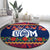 Personalised Guam Christmas Round Carpet Felis Pusgua Santa Beach Polynesian Pattern LT9 - Polynesian Pride