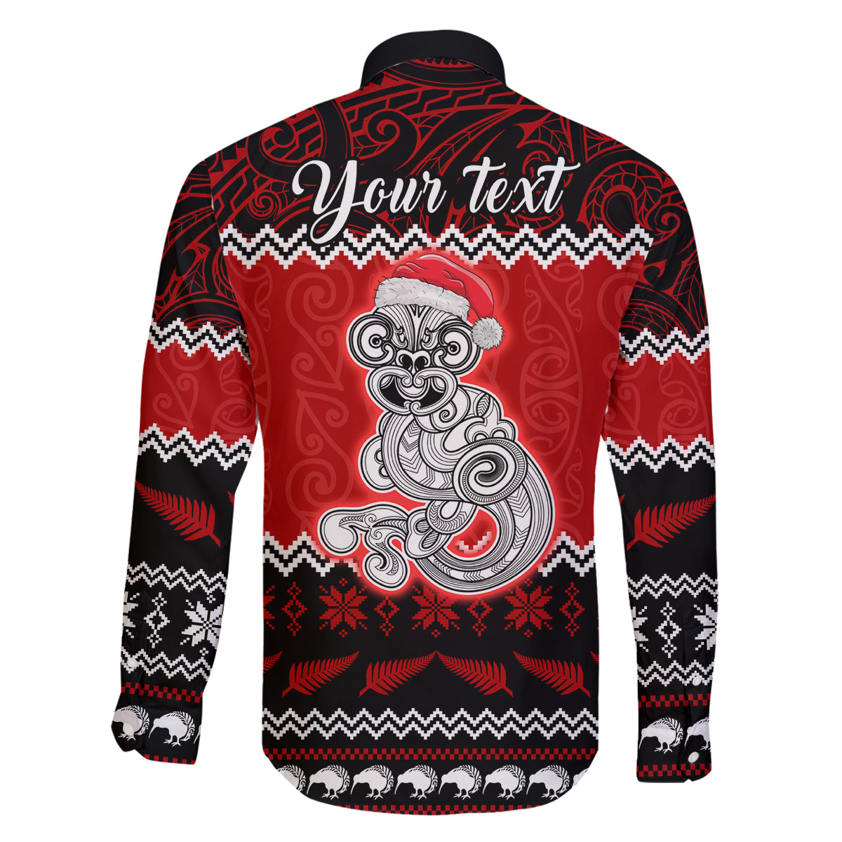 Personalised New Zealand Christmas Family Matching Off Shoulder Maxi Dress and Hawaiian Shirt Maori Tiki Meri Kirihimete LT9 - Polynesian Pride