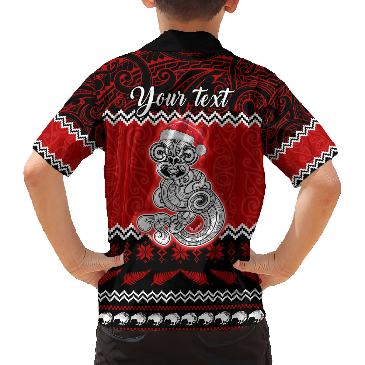 Personalised New Zealand Christmas Family Matching Puletasi Dress and Hawaiian Shirt Maori Tiki Meri Kirihimete LT9 - Polynesian Pride