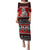 Personalised New Zealand Christmas Puletasi Maori Tiki Meri Kirihimete LT9 Long Dress Red - Polynesian Pride