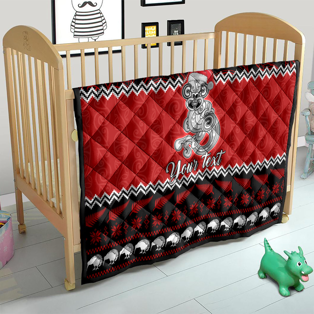 Personalised New Zealand Christmas Quilt Maori Tiki Meri Kirihimete LT9 - Polynesian Pride