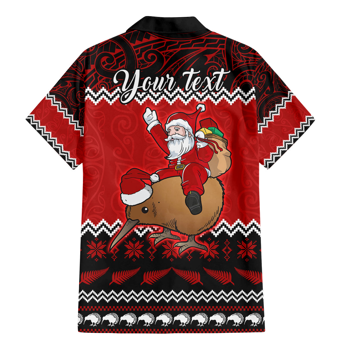 Personalised New Zealand Christmas Family Matching Mermaid Dress and Hawaiian Shirt Kiwi Santa Claus Maori Meri Kirihimete LT9 - Polynesian Pride