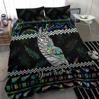 Personalised New Zealand Christmas Bedding Set Maori Fern Manaia Meri Kirihimete with Papaua Shell LT9 - Polynesian Pride