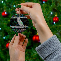 Personalised New Zealand Christmas Ceramic Ornament Maori Fern Manaia Meri Kirihimete with Papaua Shell LT9 - Polynesian Pride