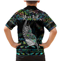 Personalised New Zealand Christmas Family Matching Mermaid Dress and Hawaiian Shirt Maori Fern Manaia Meri Kirihimete with Papaua Shell LT9 - Polynesian Pride