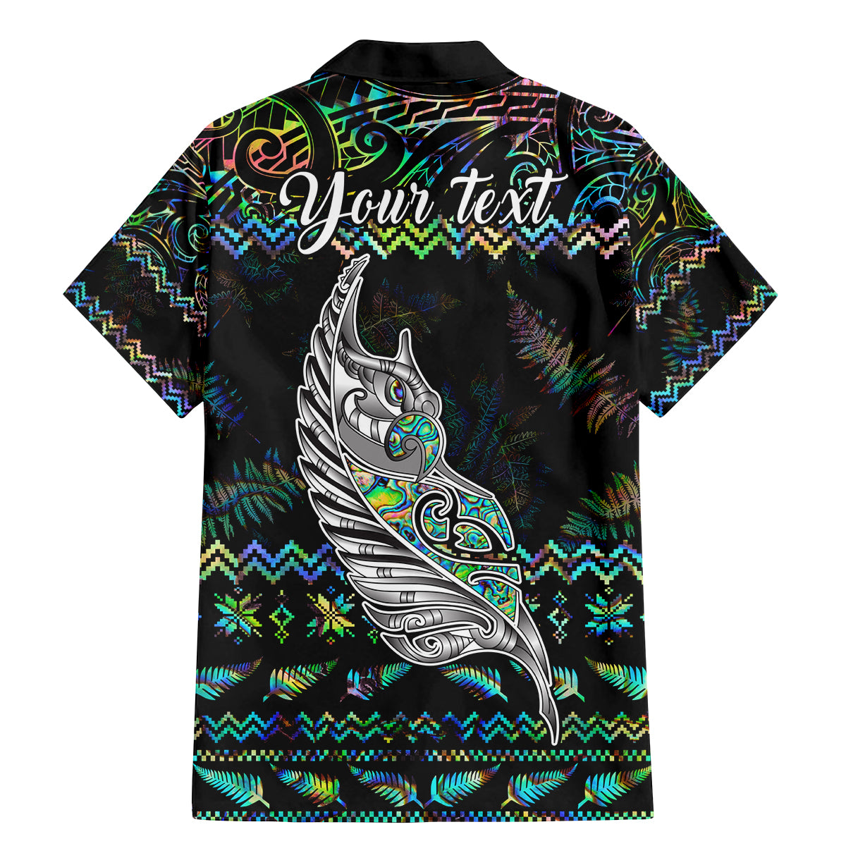 Personalised New Zealand Christmas Family Matching Mermaid Dress and Hawaiian Shirt Maori Fern Manaia Meri Kirihimete with Papaua Shell LT9 - Polynesian Pride