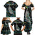 Personalised New Zealand Christmas Family Matching Summer Maxi Dress and Hawaiian Shirt Maori Fern Manaia Meri Kirihimete with Papaua Shell LT9 - Polynesian Pride