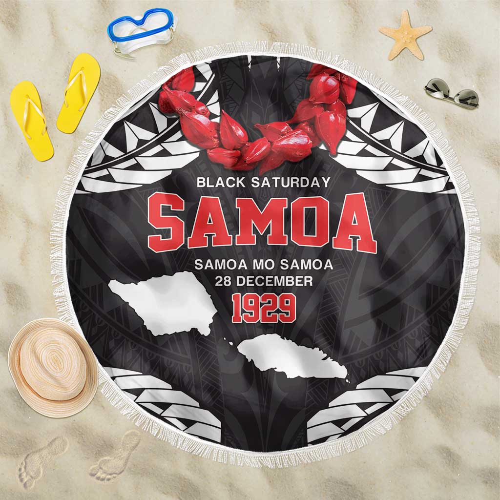 Samoa Black Saturday Beach Blanket Samoa mo Samoa with Black Ula Fala