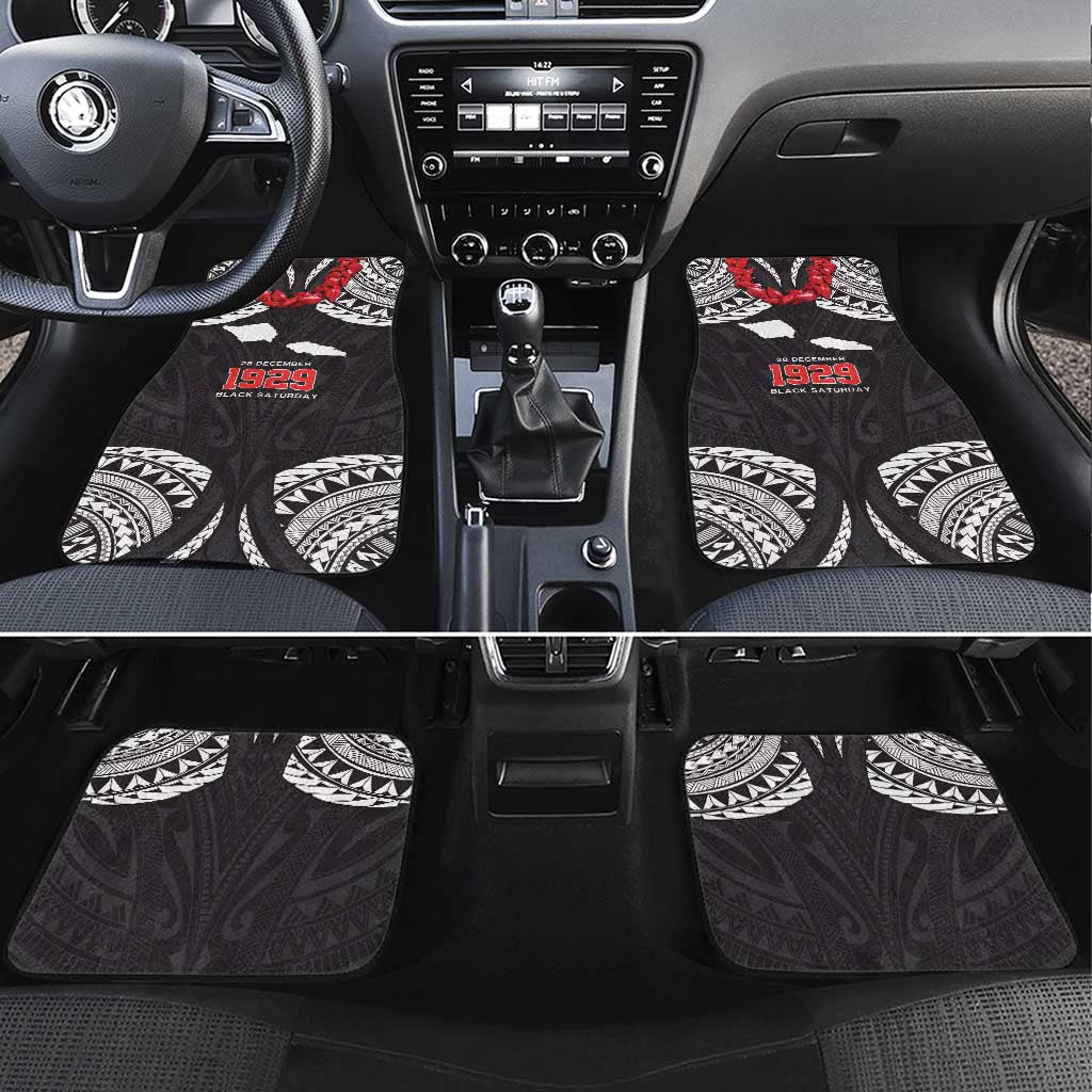 Samoa Black Saturday Car Mats Samoa mo Samoa with Black Ula Fala