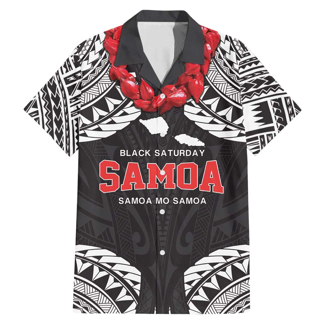 Samoa Black Saturday Family Matching Mermaid Dress and Hawaiian Shirt Samoa mo Samoa with Black Ula Fala