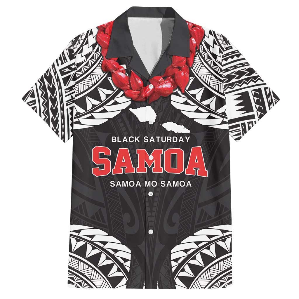 Samoa Black Saturday Family Matching Puletasi and Hawaiian Shirt Samoa mo Samoa with Black Ula Fala