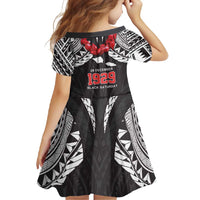 Samoa Black Saturday Family Matching Summer Maxi Dress and Hawaiian Shirt Samoa mo Samoa with Black Ula Fala