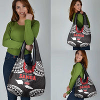 Samoa Black Saturday Grocery Bag Samoa mo Samoa with Black Ula Fala