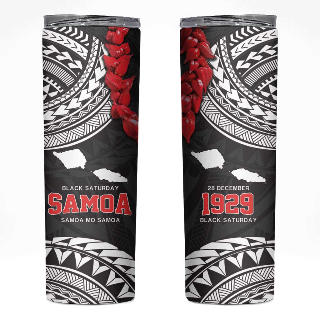 Samoa Black Saturday Skinny Tumbler Samoa mo Samoa with Black Ula Fala