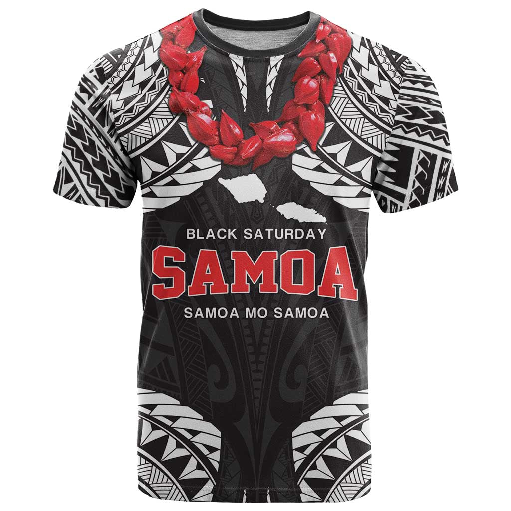 Samoa Black Saturday T Shirt Samoa mo Samoa with Black Ula Fala