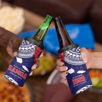 Samoa Black Saturday 4 in 1 Can Cooler Tumbler Samoa mo Samoa with Blue Ula Fala