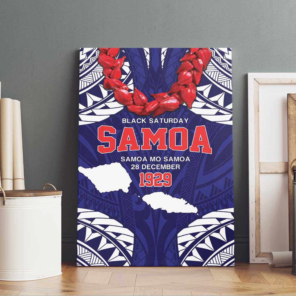 Samoa Black Saturday Canvas Wall Art Samoa mo Samoa with Blue Ula Fala