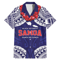 Samoa Black Saturday Family Matching Mermaid Dress and Hawaiian Shirt Samoa mo Samoa with Blue Ula Fala