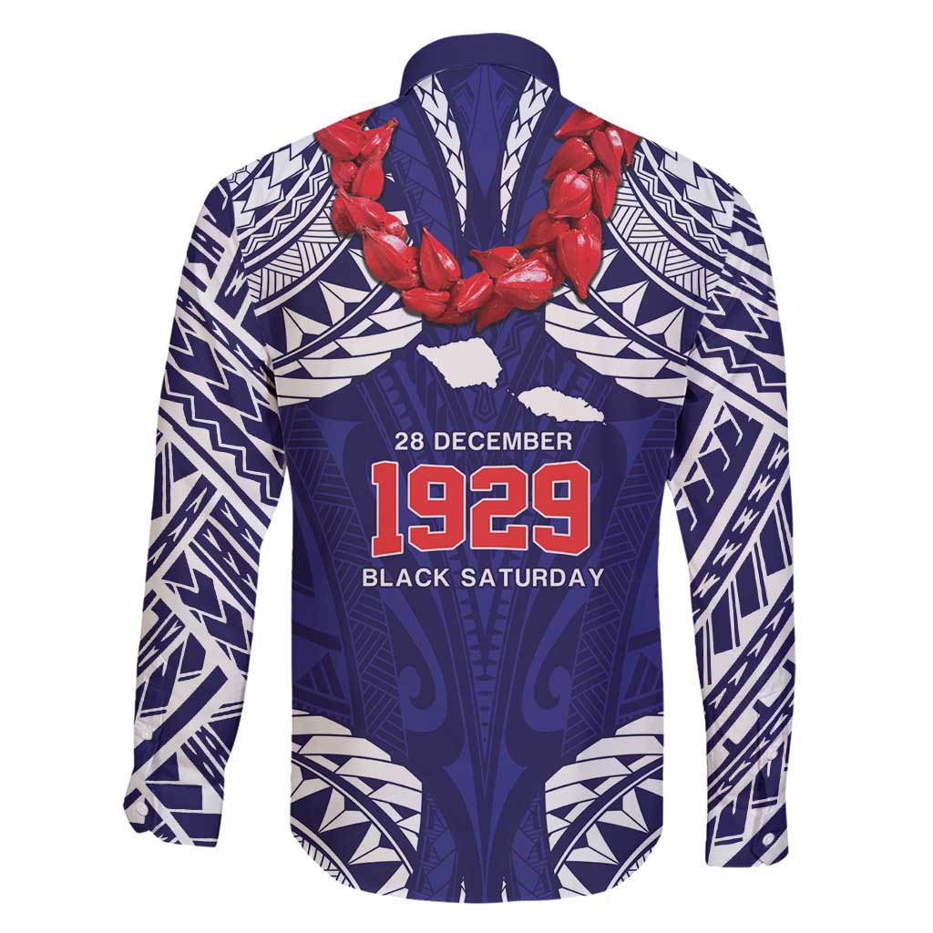 Samoa Black Saturday Family Matching Short Sleeve Bodycon Dress and Hawaiian Shirt Samoa mo Samoa with Blue Ula Fala