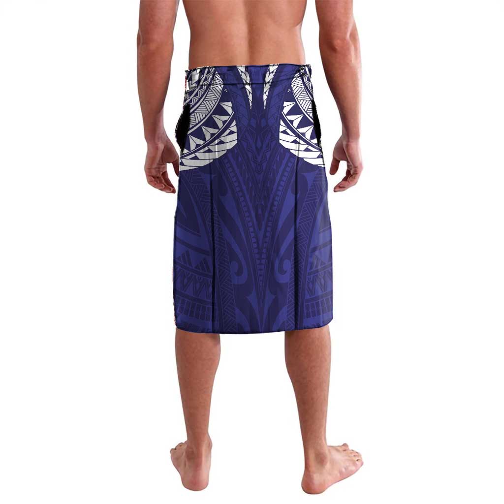 Samoa Black Saturday Lavalava Samoa mo Samoa with Blue Ula Fala