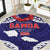 Samoa Black Saturday Round Carpet Samoa mo Samoa with Blue Ula Fala