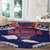 Samoa Black Saturday Round Carpet Samoa mo Samoa with Blue Ula Fala