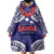 Samoa Black Saturday Wearable Blanket Hoodie Samoa mo Samoa with Blue Ula Fala