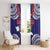 Samoa Black Saturday Window Curtain Samoa mo Samoa with Blue Ula Fala