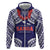 Samoa Black Saturday Zip Hoodie Samoa mo Samoa with Blue Ula Fala