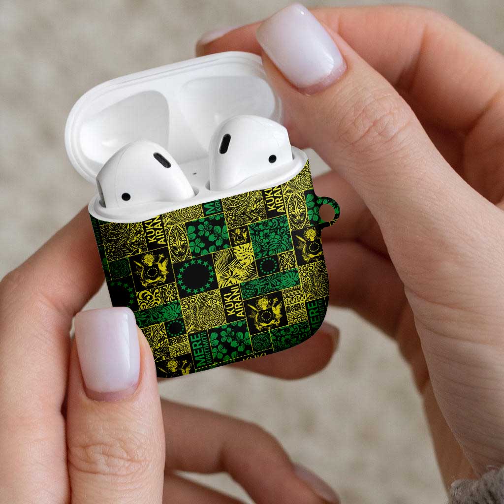 Cook Islands Mere Kiritimiti AirPods Case Pacific Patchwork Xmas Vibes - Polynesian Pride