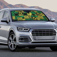 Cook Islands Mere Kiritimiti Auto Sun Shade Pacific Patchwork Xmas Vibes - Polynesian Pride