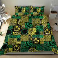 Cook Islands Mere Kiritimiti Bedding Set Pacific Patchwork Xmas Vibes - Polynesian Pride