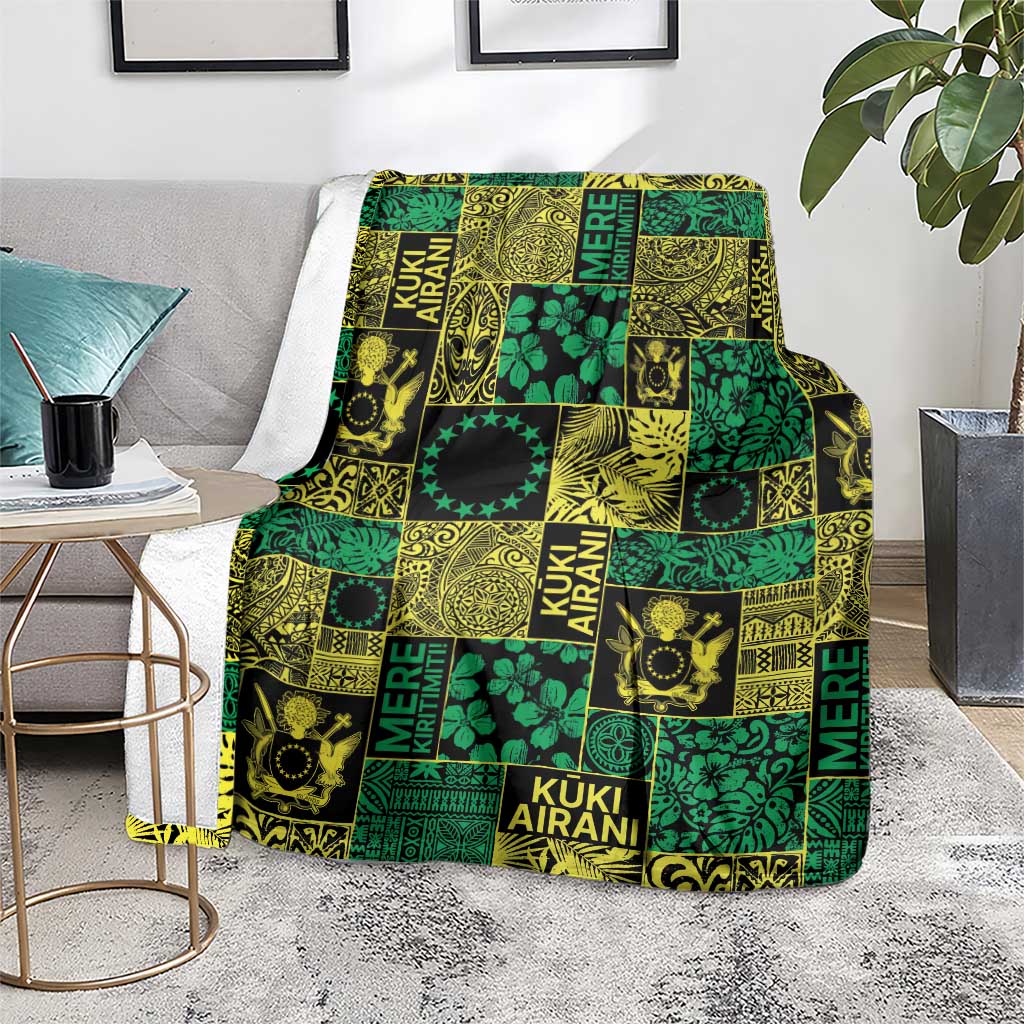 Cook Islands Mere Kiritimiti Blanket Pacific Patchwork Xmas Vibes - Polynesian Pride