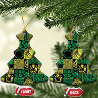 Cook Islands Mere Kiritimiti Ceramic Ornament Pacific Patchwork Xmas Vibes - Polynesian Pride