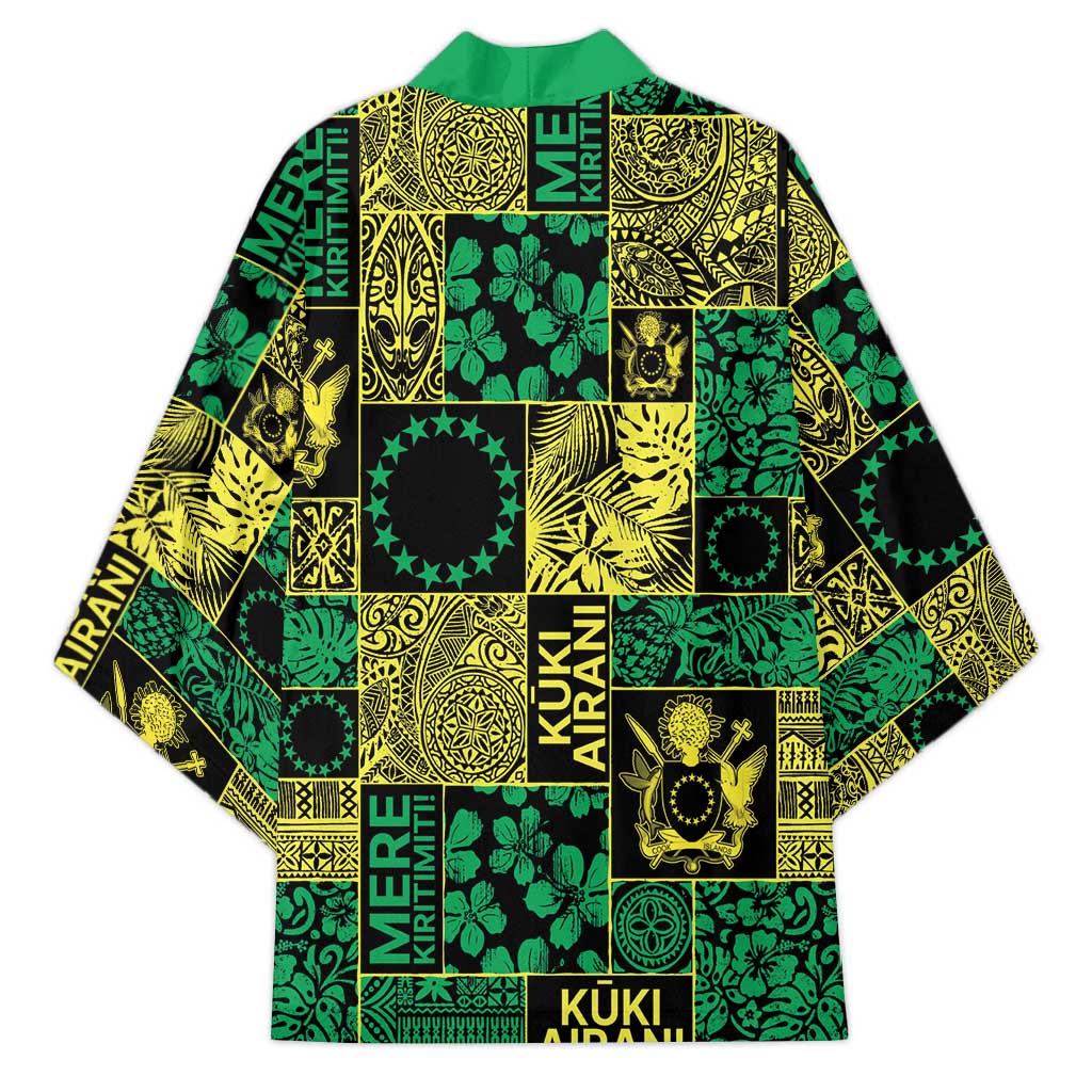 Cook Islands Mere Kiritimiti Kimono Pacific Patchwork Xmas Vibes - Polynesian Pride