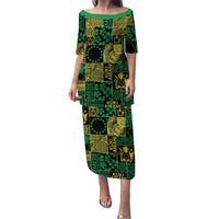 Cook Islands Mere Kiritimiti Puletasi Pacific Patchwork Xmas Vibes - Polynesian Pride