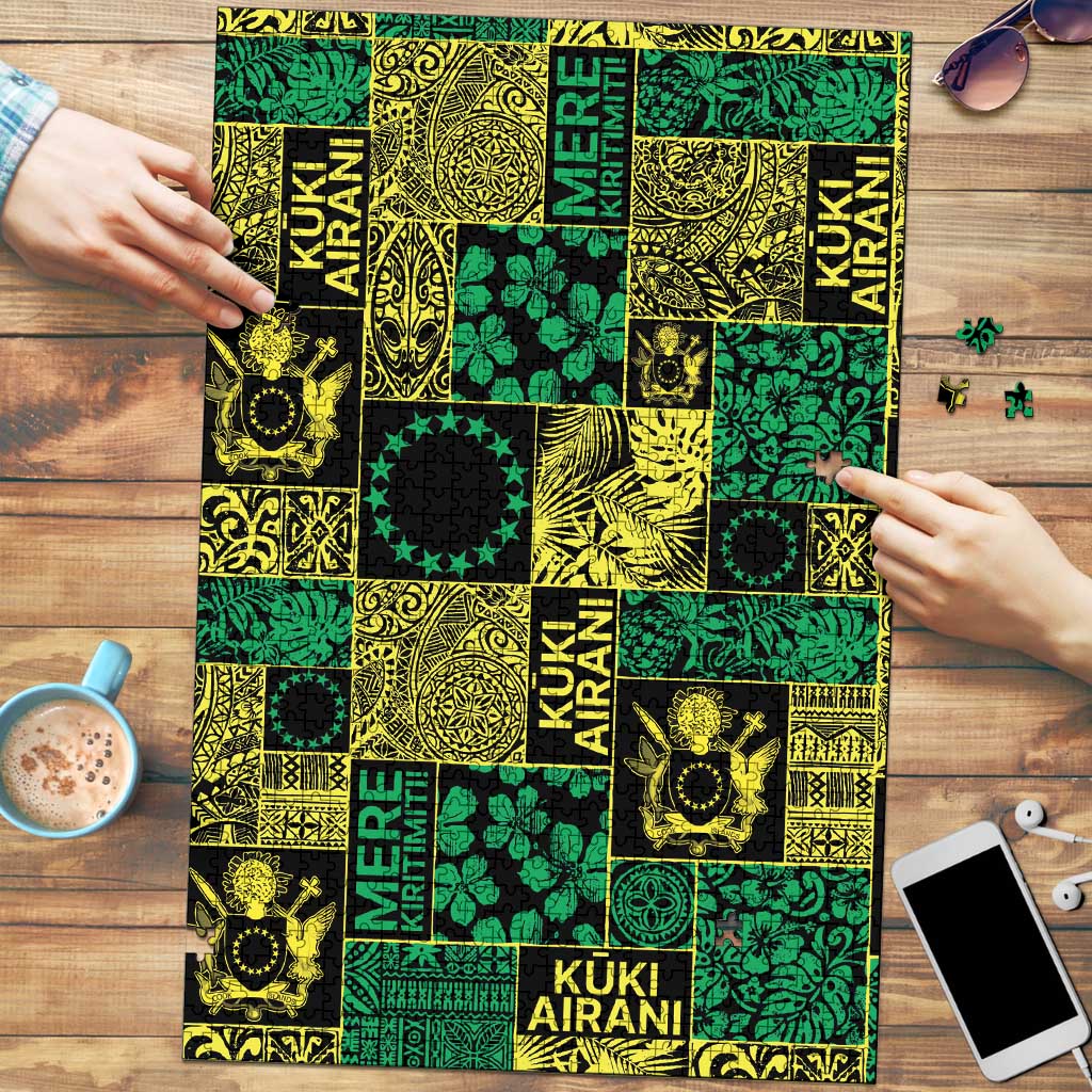 Cook Islands Mere Kiritimiti Puzzle Pacific Patchwork Xmas Vibes - Polynesian Pride