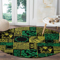 Cook Islands Mere Kiritimiti Round Carpet Pacific Patchwork Xmas Vibes - Polynesian Pride
