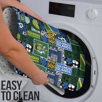 Solomon Islands Meri Kirihimete Bathroom Set Pacific Patchwork Xmas Vibes - Polynesian Pride