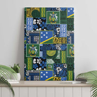 Solomon Islands Meri Kirihimete Canvas Wall Art Pacific Patchwork Xmas Vibes - Polynesian Pride