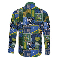 Solomon Islands Meri Kirihimete Family Matching Long Sleeve Bodycon Dress and Hawaiian Shirt Pacific Patchwork Xmas Vibes - Polynesian Pride