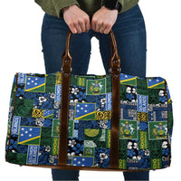 Solomon Islands Meri Kirihimete Travel Bag Pacific Patchwork Xmas Vibes - Polynesian Pride