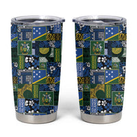 Solomon Islands Meri Kirihimete Tumbler Cup Pacific Patchwork Xmas Vibes - Polynesian Pride