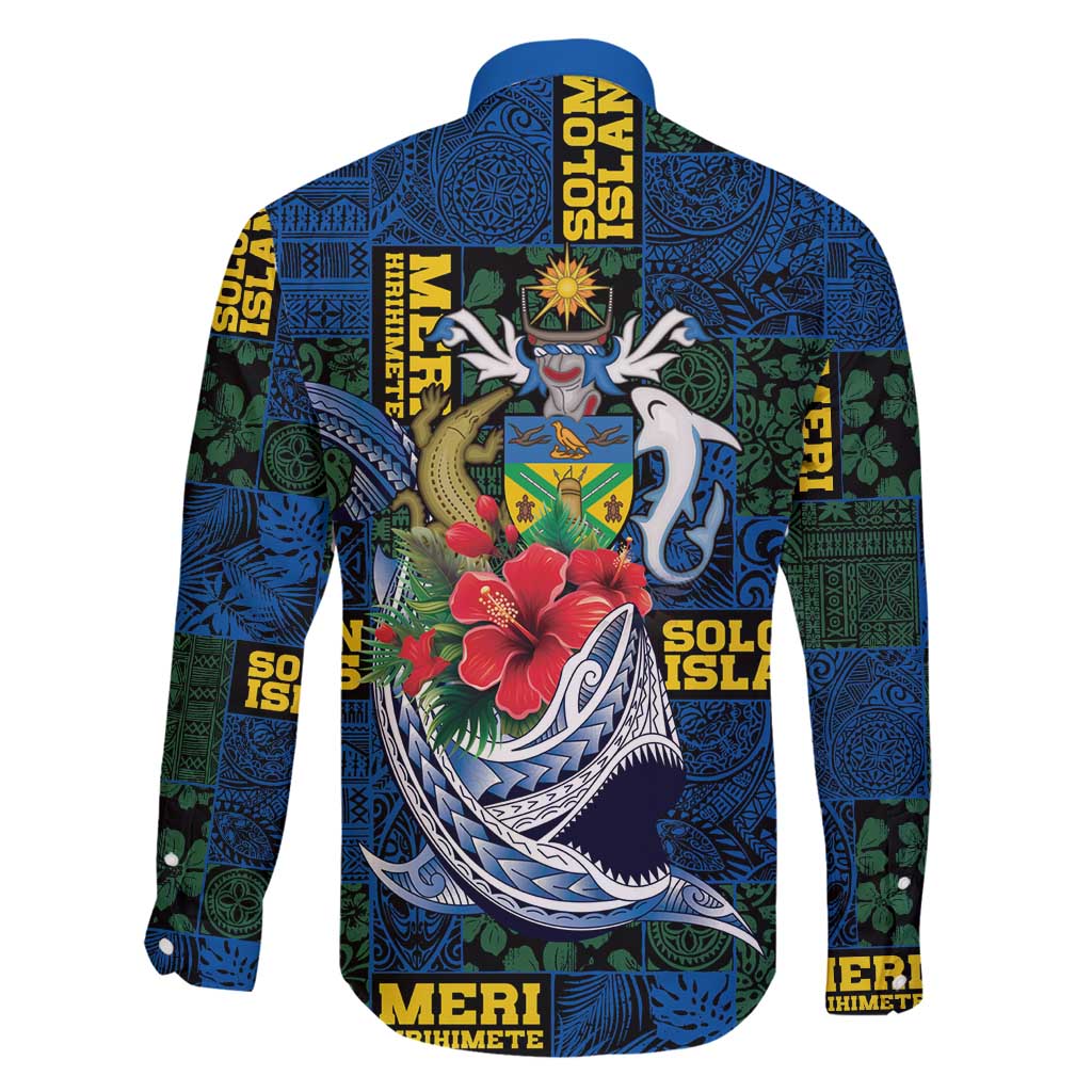 Solomon Islands Meri Kirihimete Family Matching Mermaid Dress and Hawaiian Shirt Funny Santa Riding Shark - Polynesian Pride