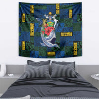 Solomon Islands Meri Kirihimete Tapestry Funny Santa Riding Shark - Polynesian Pride