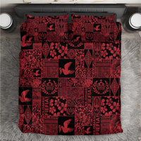 Black Tonga Kilisimasi Fiefia Bedding Set Pacific Patchwork Xmas Vibes - Polynesian Pride