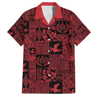 Black Tonga Kilisimasi Fiefia Family Matching Puletasi and Hawaiian Shirt Pacific Patchwork Xmas Vibes - Polynesian Pride